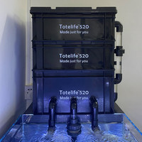 Système de circulation à trois couches 25W avec filtre à cartouche industriel noir personnalisé, pompe à eau intégrée et ensemble complet