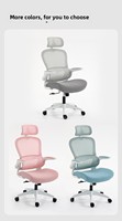 Chaise de bureau ergonomique confortable pour la maison et le bureau, idéale pour les longues sessions d'étude, avec dossier en maille 3D pour les élèves du collège