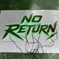 Letras 3D de Acero Inoxidable Plateado con Retroiluminación LED RGB, Letras de Canal con Halo Luminoso para Decoración de Fachadas de Negocios y Edificios