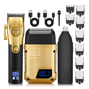 Hot Sale 3-in-1 High Performance Salon Hair Cutting Machine USB Men's Beard Trimmer <b>Face</b> Nose <b>Shaver</b> Grooming Household - Product Image 1