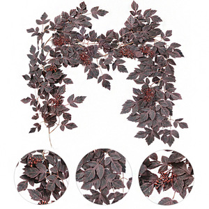 Guirlande de feuilles d'érable artificielles pour décoration d'automne, mariage, maison, vigne décorative, feuilles de Thanksgiving - Product Image 5