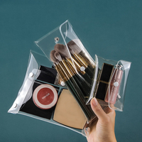 Trousse à crayons sac à cosmétiques Transparent Bolsas De PVC Con Botones clair PVC sac à main sac en plastique PVC transparent avec bouton-pression