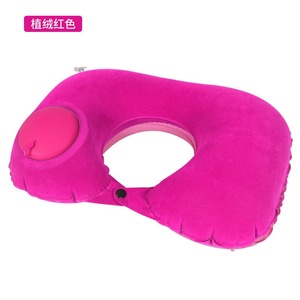 Ensemble de voyage portable <span class=keywords><strong>gonflable</strong></span> compressé en trois pièces, <span class=keywords><strong>coussin</strong></span> en forme de U en flocage <span class=keywords><strong>pour</strong></span> voyage en trois pièces - Product Image 4