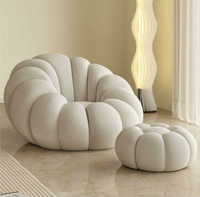 Canapé paresseux moderne et minimaliste, fauteuil de loisirs, canapé citrouille, style Tatami, populaire sur internet, pour balcon, chambre, salon, bureau à domicile, couleur crème
