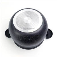 Marmite à Couscous Professionnelle Multifonctionnelle en Aluminium Antiadhésive 20 cm 2 Niveaux à Base Induction Marbre