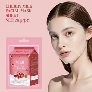 Usine Private Label 28ml Dear She Essence de fruit naturel lait de cerise vitamine <span class=keywords><strong>C</strong></span> feuille de masque facial éclaircissante nourrissante pour tous - Product Image 1