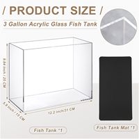 Boîte de présentation en acrylique transparente, mini terrarium de bureau, vitrine d'élevage pour reptiles et poissons, décoration de table