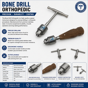 Al Mida Healthcare Manual Bone <b>Drill</b> Handle Set Surgical Orthopedic Instrument Stainless Steel Reusable <b>Hand</b> Tool CE Certified - Product Image 6