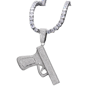 Lifeng - Dijes de Joyería Fina con Diseño 3D, Estilo Hiphop, Plata de Ley 925, Baño de Rodio, Corte Brillante, Moissanita VVS, Certificado GRA - Product Image 1