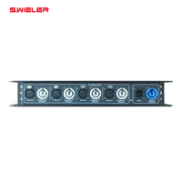 Amplificateur de signal DMX512 portable pour scène, 1 entrée 4 sorties, boîtier métallique, mini amplificateur de signal DMX 4 canaux