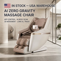 Silla de Masaje 3D 4D con Gravedad Cero, Shiatsu y Escaneo Corporal, con Calefacción y Masaje de Pies para el Hogar, Disponible en EE. UU. para Envío Inmediato