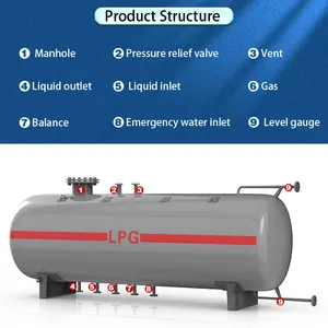 60 Ton Lpg Storage Gas Tanks With Different Capacity