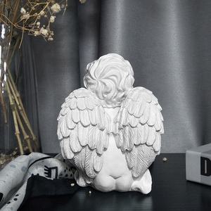 개인화 된 현대 귀여운 데스크탑 장식품 수지 천사 공예 흉상 민속 공예 천사 동상, 천사 기념품 책상 설명 - Product Image 4