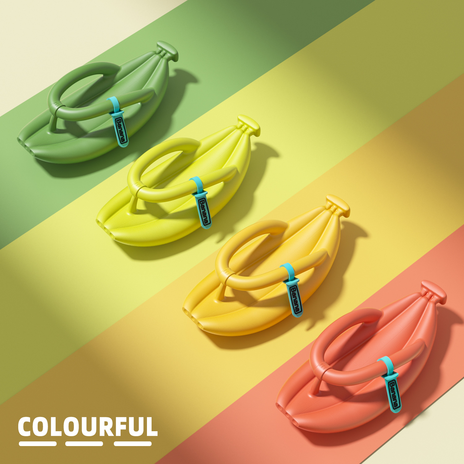 New Design EVA Banana Flip-flops Thick Sole Slippers Women Men Home Flip-flops Slippers