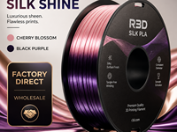 Filamen R3D Silk PLA 1.75mm untuk Printer 3D, Hasil Akhir Berkilau Seperti Cermin, Warna Premium untuk Bambu Lab Prusa