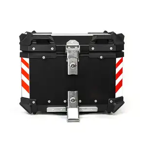 45L Excelente directo de fábrica cajas traseras de aluminio para motocicleta caja lateral de aluminio colorida para caja trasera de motocicleta