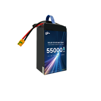 Высокоплотные твердотельные аккумуляторы для дронов 320 Втч/кг, 6S, 12S, 14S, 55000 мАч, 22.2В, 44.4В, 51.8В для БПЛА/VTOL/тяжелых дронов