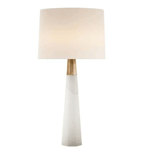 Lámpara de Mesa Moderna con Base de Mármol Blanco para Hoteles, Bombilla E26, Cuerpo de Cerámica y Hierro, Alimentación Eléctrica para Vestíbulos y Habitaciones - Product Image 5