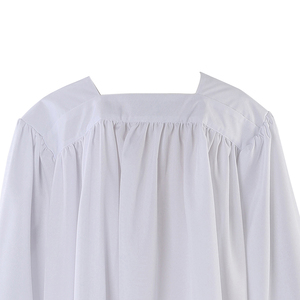 Surplis d'Église Unisexe Blanc à Col Rond de Haute Qualité OEM en Gros pour Clergé Prêtre, Uniforme Simple de Chorale d'Église - Product Image 5