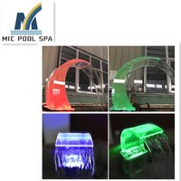 Fontaine de Cascade d'eau décorative, sans pvc, pour jardin extérieur, piscine en acrylique, lune, Spa, aménagement paysager