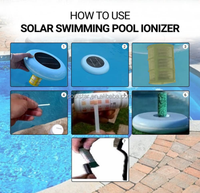 Purificateur d'eau solaire pour piscine Ioniseur Anode en cuivre Chlorinateur pour piscines hors et creusées pour temps chaud-Outils et accessoires de piscine