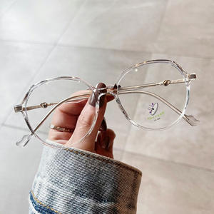 S5 21045กรอบแว่นตารูปไข่สำหรับผู้หญิง TR90กว้างป้องกันรังสียูวีและป้องกันแสงสีฟ้าเลนส์พีซีสไตล์เกาหลีอินเทรนด์ - Product Image 3