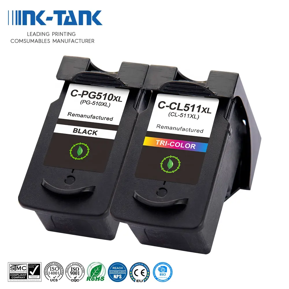 Inkt-Tank Pg 510 Cl 511 PG510 CL511 PG-510 CL-511 Premium Kleur Remanufactured Inkjet Cartridge Voor Canon Pixma MP280 Printer