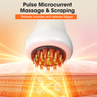 Appareil de remodelage corporel à micro-courant portable, brosse vibrante chauffante électrique pour drainage lymphatique et anti-cellulite