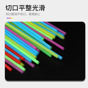 Paille d'art de couleur, paille en forme de bricolage pliable, paille de boisson de jus en plastique jetable - Product Image 2