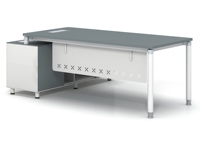 Meubles de bureau commerciaux, bureau de direction moderne, ergonomique, grand bureau de patron pour bureau, table en métal