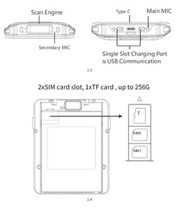 PDA 2026 con Android 13, Pantalla de 5.5'', 4G, IP67, Escáner de Código de Barras Resistente, Tablet PC Inteligente, Octa-core 2.2GHz, 4GB+64GB, Escaneo 1D/2D - Product Image 6