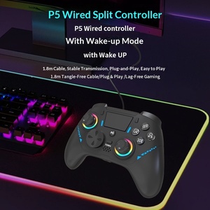 Manette de jeu filaire P516F avec gyroscope 6 axes, RGB, Turbo, boutons arrière programmables personnalisés pour PS4, Playstation 5 Pro, PC – Vente en gros - Product Image 2