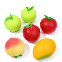 Nouveau Pack de Jouets Squishy Fruits Pomme Mangue Pêche, Pack Squishy Fidget Alimentaire Réaliste, Doux à Remontée Lente, Cadeau de Fête, Balle Anti-Stress