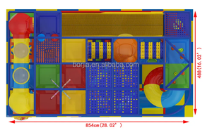 Trẻ em chất lượng cao chú hề chủ đề sân chơi trong nhà với Slide lớn, sân chơi trong nhà cho trẻ em để bán - Product Image 5
