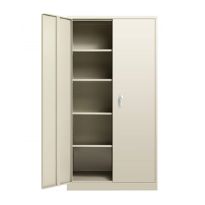 خزانة ملفات المكتب باللون الرمادي والأزرق بها بابين وهي خزانة من الصلب للمرآب مع قفل وهي خزانة معدنية من الطبقات الأربعة للمكتب وخزانة تخزين منزلية - Product Image 6