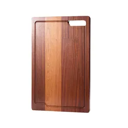 Kitchen Wood Edge Grain Chopping Board Walnut Cutting Board with Juice Groove