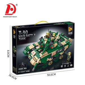 Char d'assaut <span class=keywords><strong>militaire</strong></span> télécommandé à double commande, 1085 pièces, blocs de construction DIY, véhicule blindé de simulation, jouet éducatif pour enfants - Product Image 5