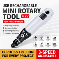 Mini-outil rotatif sans fil 4,2 V avec batterie, mini-meuleuse rechargeable, stylo de gravure électrique pour la sculpture sur bois et le polissage du jade