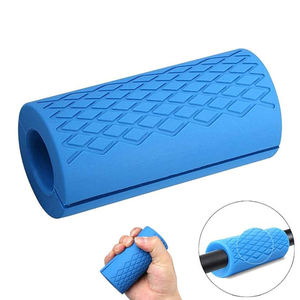 Poignées de barre en silicone personnalisées avec logo d'usine, poignées épaisses pour la musculation, haltères, entraînement de bodybuilding - Product Image 1