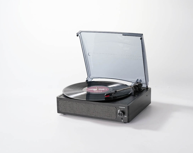 Hot Sale 3-Speed Belt-Driven Vinyl Record Player &Turntable Player  with 10W Built-In Stereo Speakers  Support for BT RCA Output