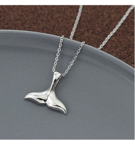 Go Party – collier pendentif queue de baleine en acier inoxydable, chaîne en cuivre, queue de <span class=keywords><strong>sirène</strong></span>, queue de dauphin, breloque, colliers ras du cou pour femmes - Product Image 5