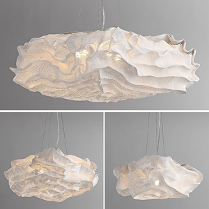 Lampadario Moderno Minimalista per Camera da Letto e Soggiorno, Lampada a Sospensione di Design a Forma di Nuvola per Hotel e Villa - Product Image 2