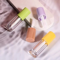Tube de brillant à lèvres vide personnalisable avec logo estampé à chaud, 6ML 5ML, pour rouge à lèvres liquide, baume à lèvres, correcteur, en plastique pour emballage