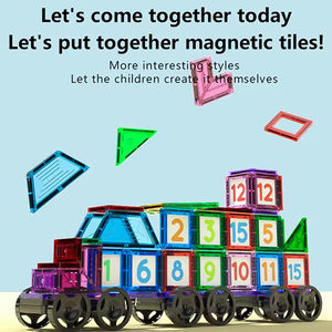 Jouets éducatifs Train à vapeur jouet 99 pièces <span class=keywords><strong>diamant</strong></span> tuiles magnétiques <span class=keywords><strong>3d</strong></span> Puzzles bloc magnétique enfants bébé jouet noël nouveauté - Product Image 2