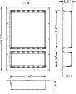 Nicho de Ducha Doble con Estantes para Artículos de Baño y Almacenamiento, Dimensiones 25" <span class=keywords><strong>x</strong></span> 17" <span class=keywords><strong>x</strong></span> 4", Listo para Instalar - Instalación Sencilla - Product Image 3