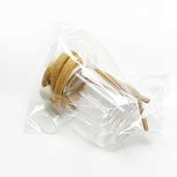 Offre Spéciale – Flacon Vide de Parfum pour Voiture en Verre Dépoli Mat Transparent de 12 ml avec Bouchon en Bois et Bouchon à Vis, Forme Cylindrique, Prêt pour Diffuseur à Bâtonnets