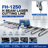 Machine de découpe laser à fibre CNC FINCM 3D 5 axes 12KW pour profilés en H, avec système de chargement et déchargement automatique
