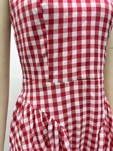 Elegante Abito Estivo Casual da Donna, Vestito a Quadri con Collo Halter Asimmetrico, Senza Maniche, Spalle Scoperte, Abito Lungo Svasato per Donne - Product Image 5
