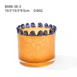 Portavelas cilíndrico recto <span class=keywords><strong>de</strong></span> cristal para aromaterapia con encaje <span class=keywords><strong>de</strong></span> colores para decoración del hogar - Product Image 4