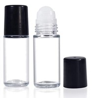 Flacons de déodorant à bille en verre pour huiles essentielles et parfums, 30 ml et 50 ml, pour DIY et voyage, avec bille en plastique
